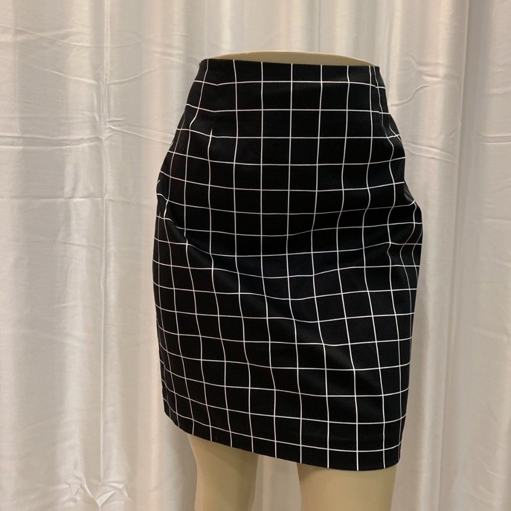 AMANDA +CHELSEA women plaid pencil skirt size 10
